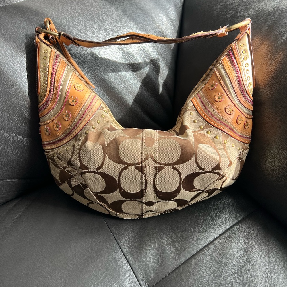 Coach Multicolor Patterned Hobo Bag